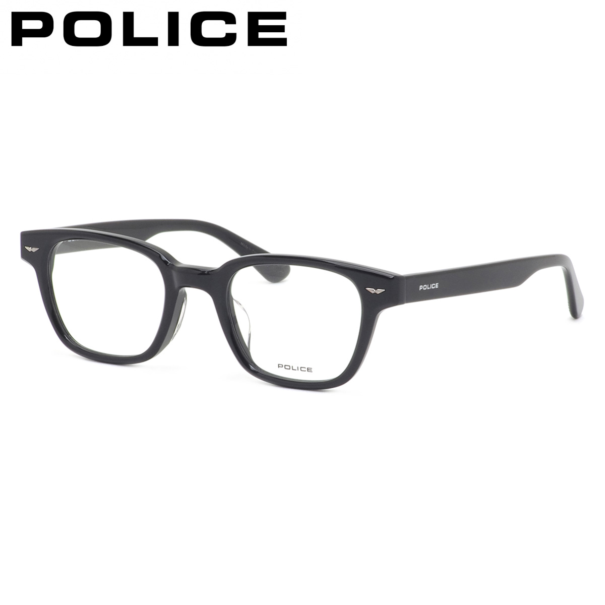 ポリス メガネフレーム 国内正規販売店 VPLP39J 0700 48 POLICE 眼鏡 伊達メガネ 度付き イタリア ブランド 人気 おしゃれ メンズ レディース｜電脳眼鏡