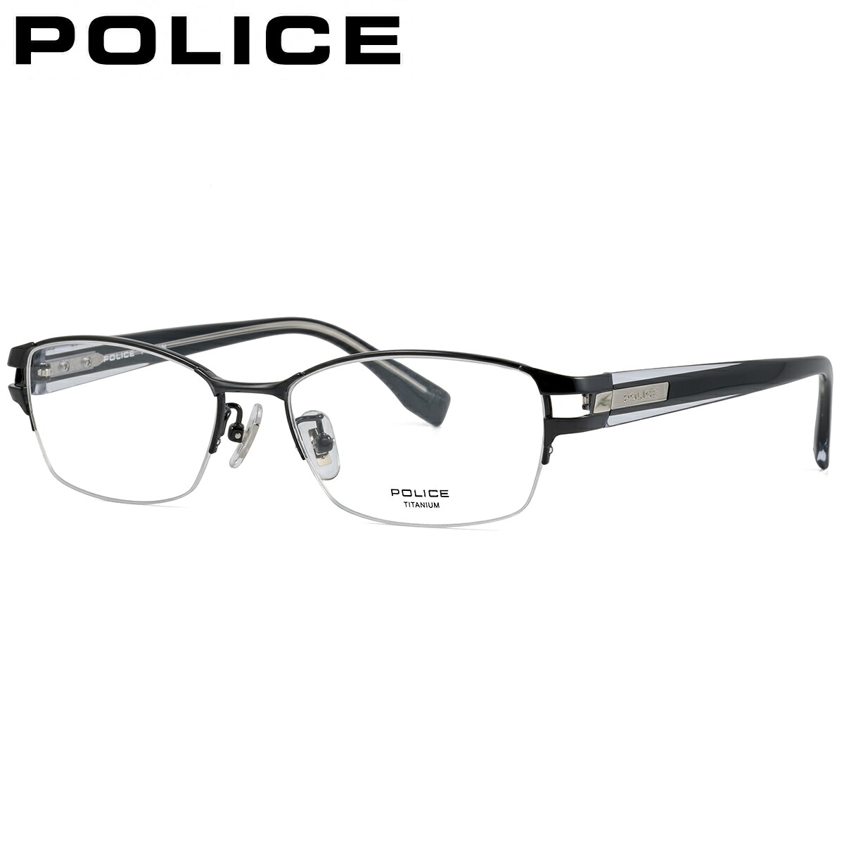 ポリス VPLU97J 0530 54 メガネ POLICE ローブリッジフィット、アジアンフィット メンズ レディース｜電脳眼鏡
