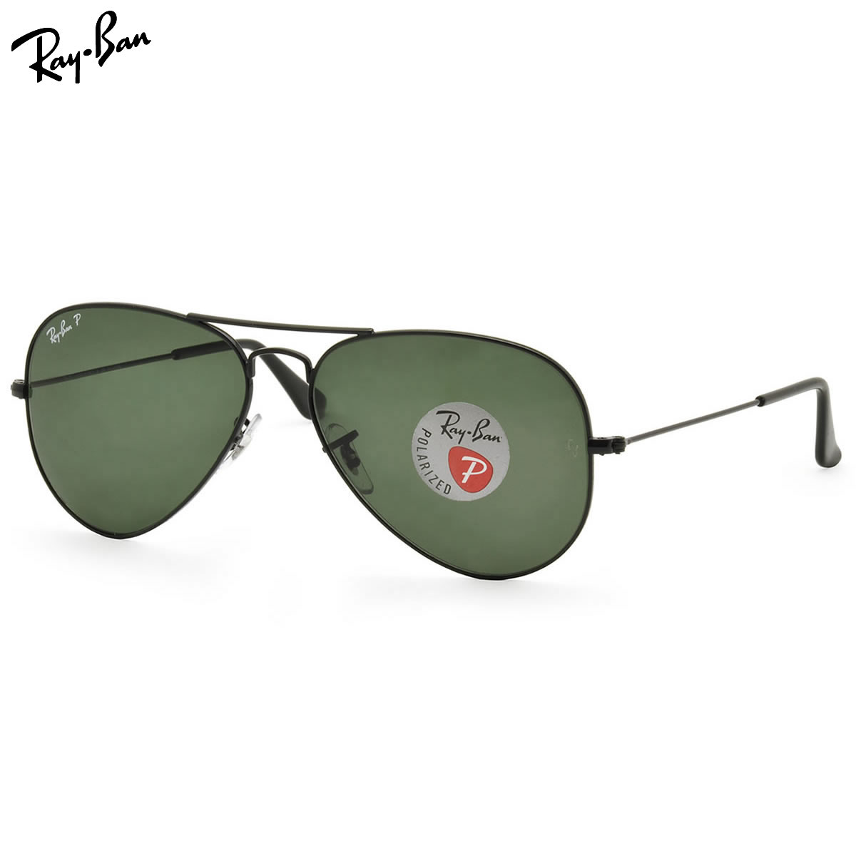 レイバン サングラス 偏光 アビエーター Ray-Ban RB3025 002/58 58サイズ レイバン RAYBAN AVIATOR 00258 LARGE METAL ラージメタル ツーブリッジ ダブルブリッジ ティアドロップ 偏光レンズ 偏光サングラス ICONS アイコン 度数付き対応 メンズ レディース