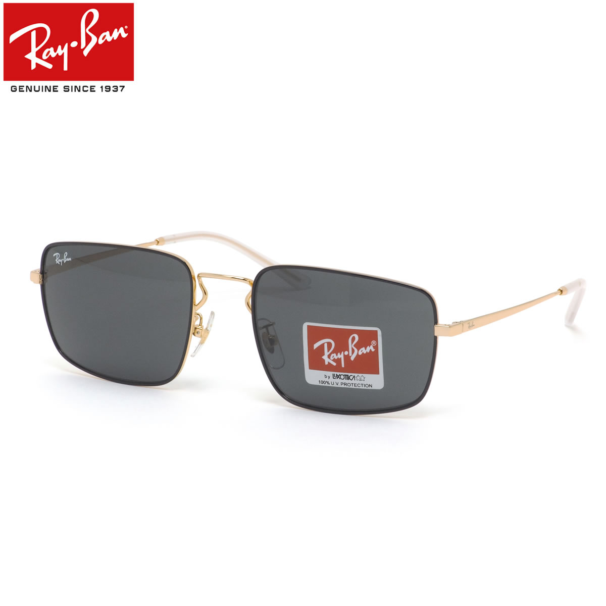 再再販 Ray Ban サングラス Rb3669f 57 レイバン スクエア ブラック ゴールド メンズ レディース 訳ありセール格安 Mairie Arcangues Fr