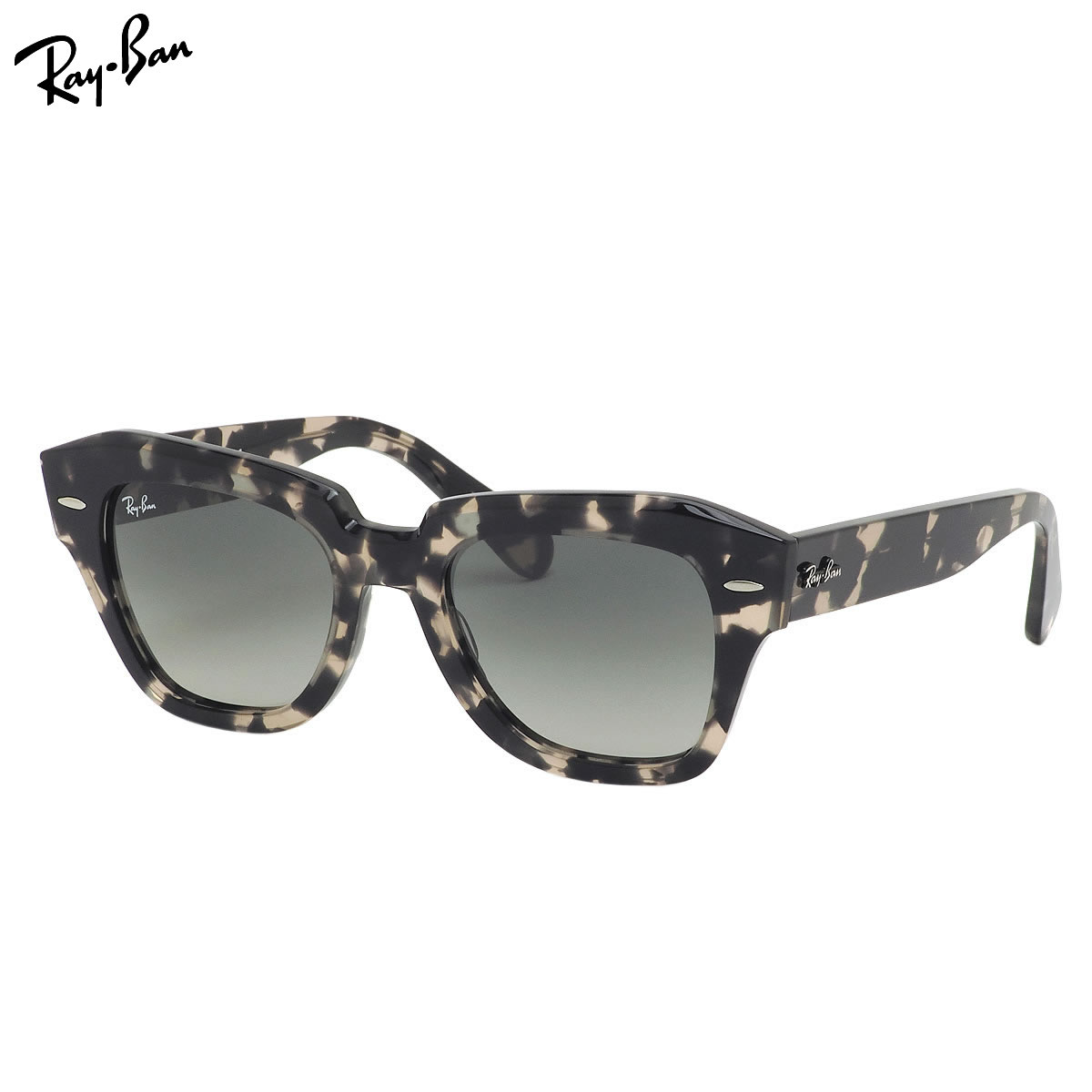 レイバン RB2186 133371 52 サングラス Ray-Ban STATE STREET ステートストリート デミ べっ甲 トータス 度数付き対応 メンズ レディース｜電脳眼鏡 19,958円