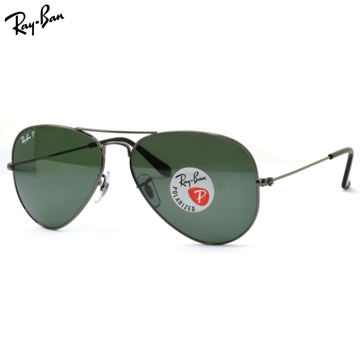 レイバン サングラス 偏光 アビエーター Ray-Ban RB3025 004/58 62サイズ レイバン RAYBAN AVIATOR 00458 LARGE METAL ラージメタル ツーブリッジ ダブルブリッジ ティアドロップ 偏光レンズ 偏光サングラス ICONS アイコン 度数付き対応 メンズ レディース|電脳眼鏡