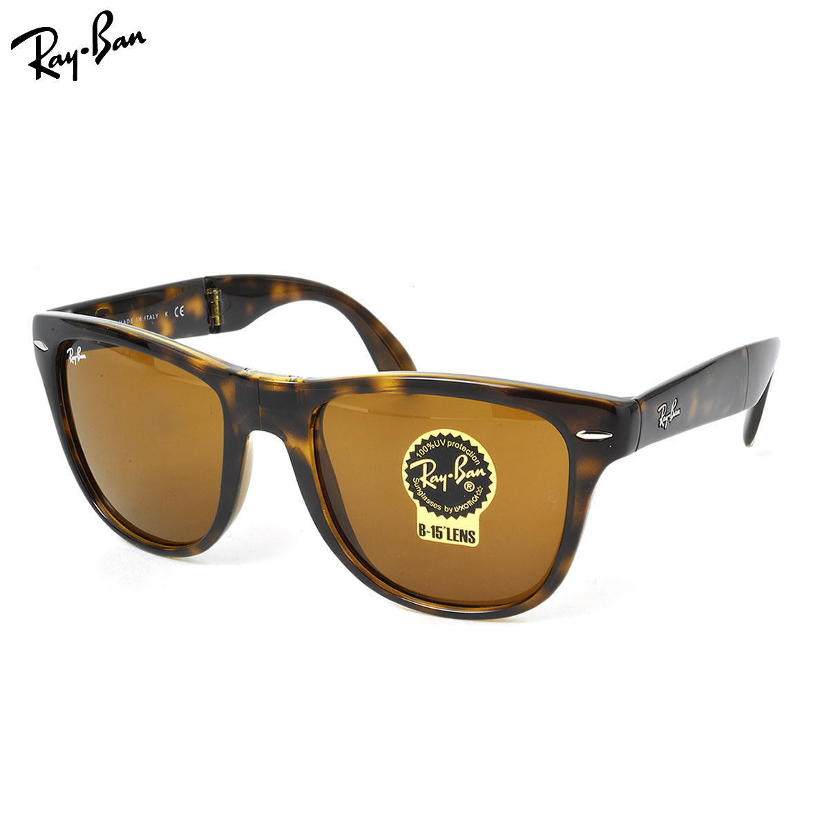 レイバン サングラス ウェイファーラー フォールディング Ray-Ban RB4105 710 54サイズ レイバン RAYBAN WAYFARER FOLDING 折りたたみ べっ甲 べっこう ICONS アイコン 度数付き対応 メンズ レディース