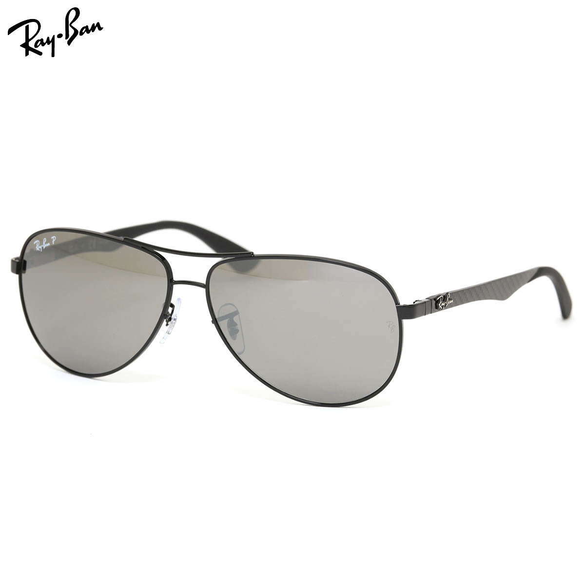 レイバン サングラス ミラー 偏光 テック カーボンファイバー Ray-Ban RB8313 002/K7 61サイズ レイバン RAYBAN TECH CARBON FIBRE FLASH LENSES 002K7 COCKPIT コックピット ツーブリッジ ダブルブリッジ ティアドロップ 偏光レンズ 偏光サングラス メンズ レディース｜電脳眼鏡