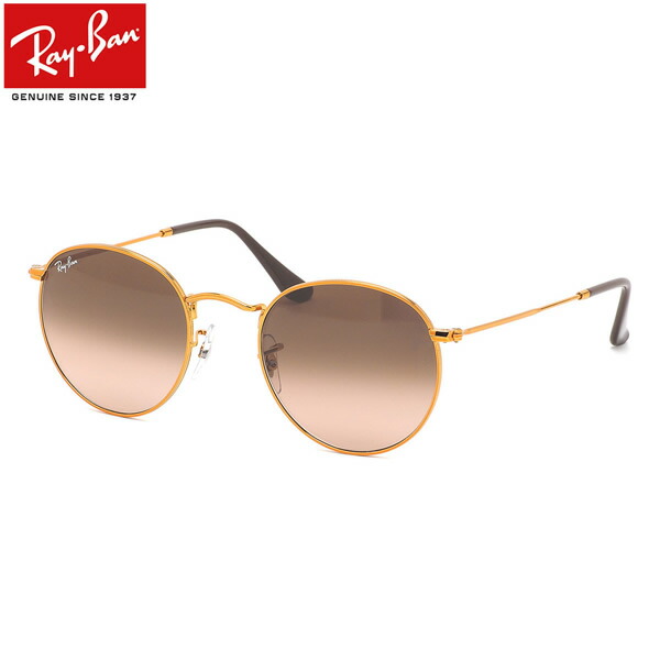 Ray-Ban ラウンドサングラス ブラウン レディース Ray-Ban レイバン サングラス RB3447 002/4B 50 ラウンドメタル