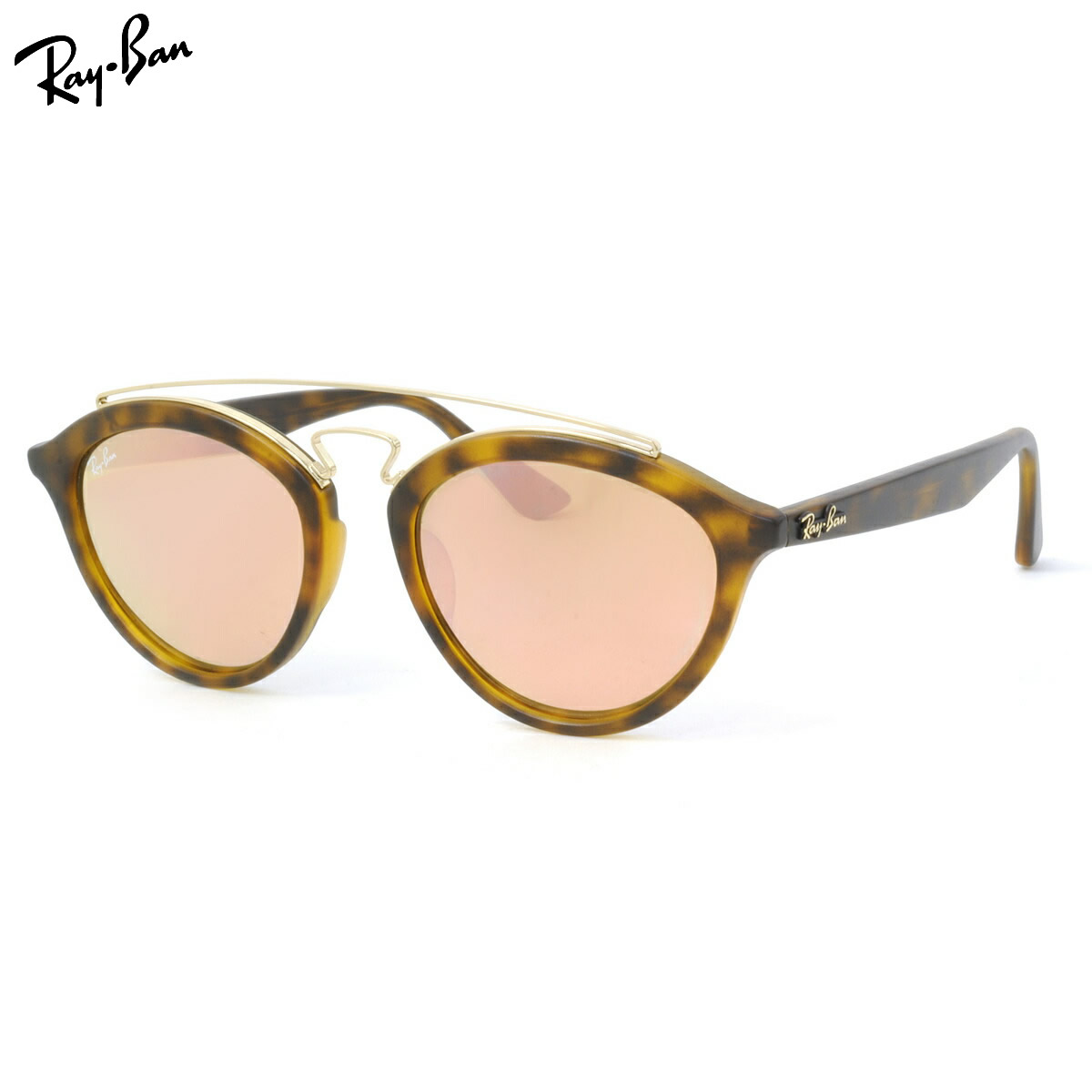 レイバン サングラス ミラー ギャッツビー2 Ray-Ban RB4257F 60922Y 55サイズ レイバン RAYBAN GATSBY II FLASH LENSES 6092/2Y ギャツビー ツーブリッジ ダブルブリッジ べっ甲 べっこう ミラー フルフィット 度数付き対応 メンズ レディース｜電脳眼鏡