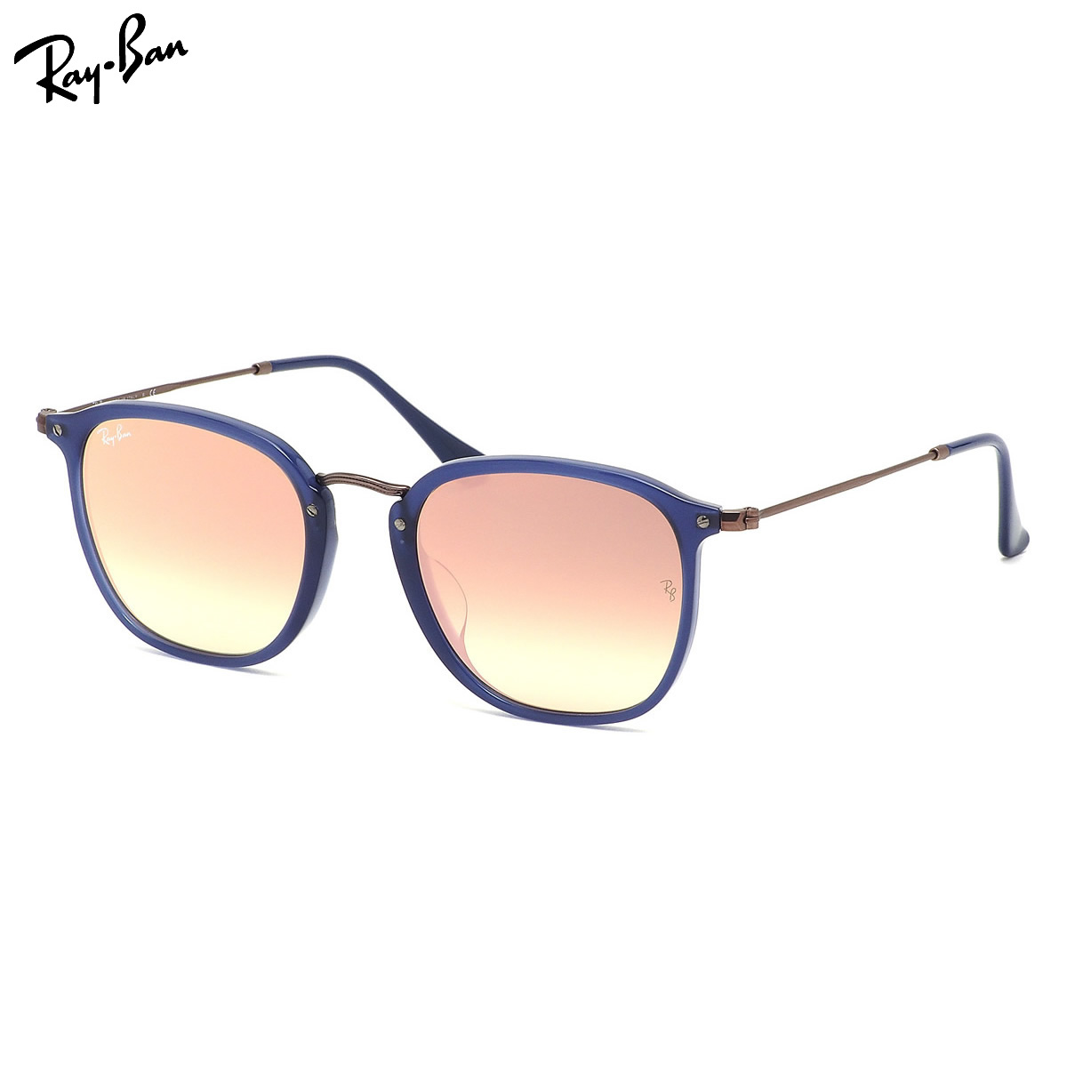 レイバン サングラス ミラー フラットレンズ Ray-Ban RB2448NF 1209/7O 53サイズ レイバン RAYBAN FLAT LENSES FLASH LENSES GRADIENT 12097O スクエア ミラー フルフィット 度数付き対応 メンズ レディース