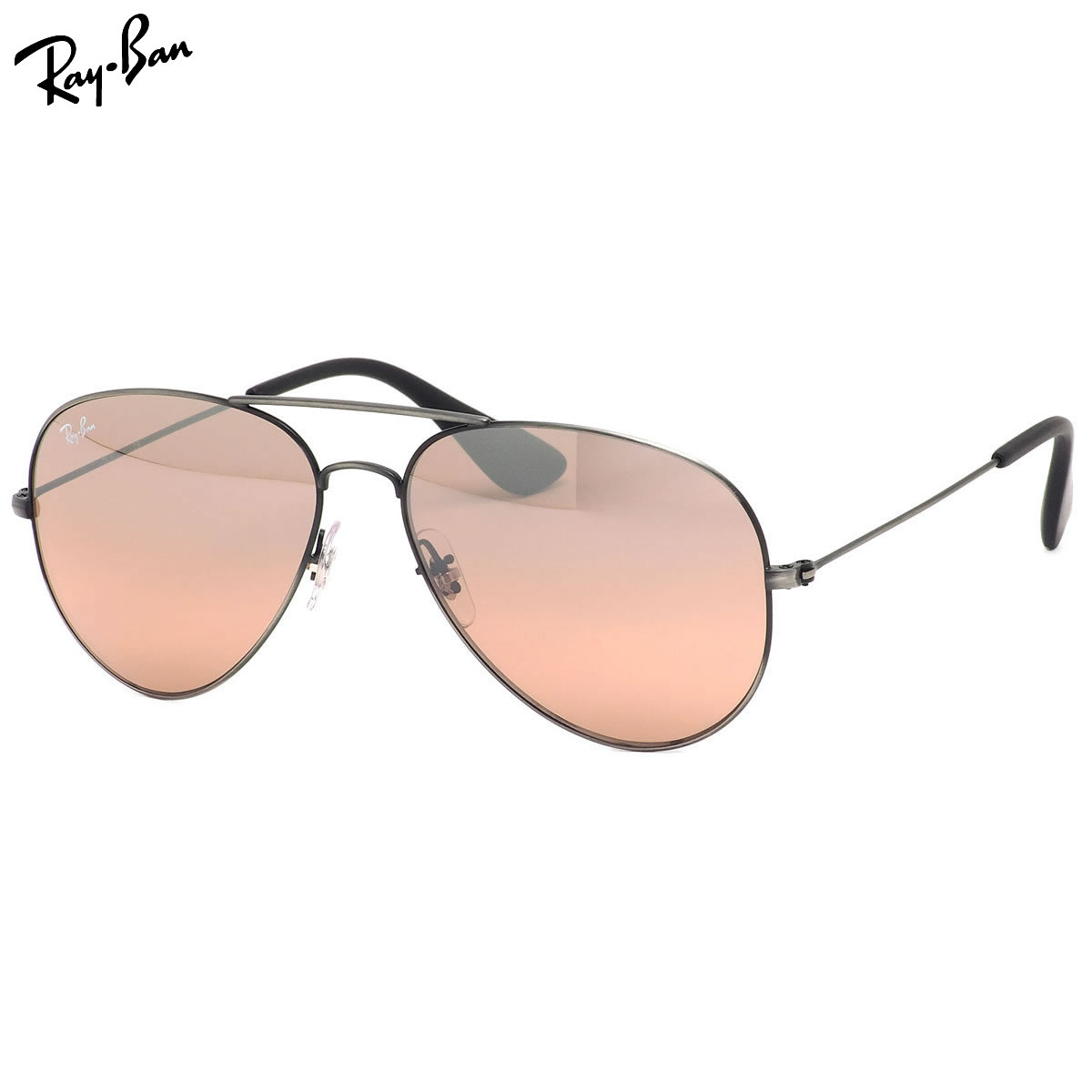 レイバン サングラス Ray-Ban RB3558 91396U 58サイズ AVIATOR アビエーター レディースモデル パイロット ティアドロップ RayBan ダブルブリッジ レトロ ミラーレンズ グラデーション ブラウン｜電脳眼鏡