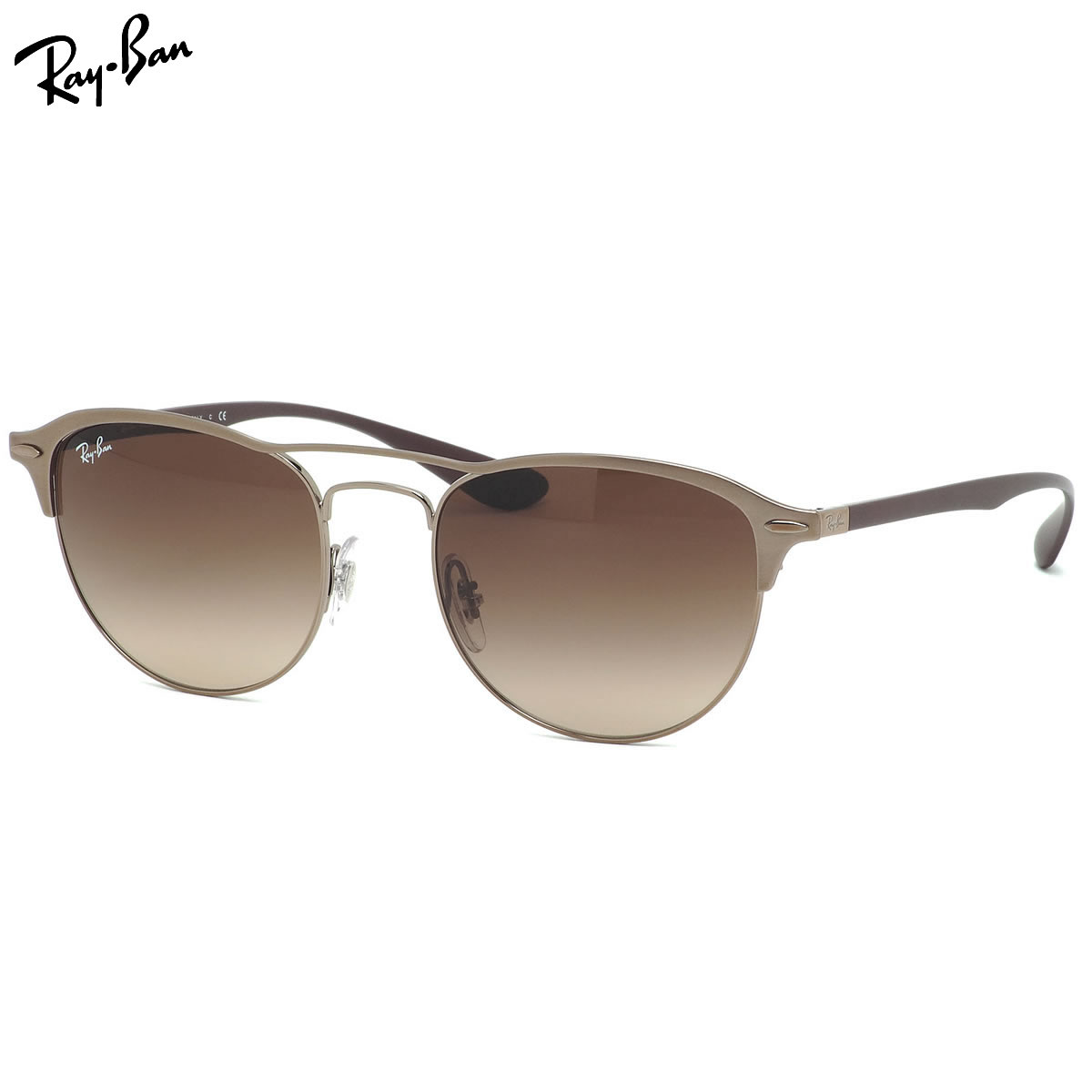 レイバン サングラス Ray-Ban RB3596 909213 54サイズ LITEFORCE ライトフォース PK001 ブロー ツーブリッジ ダブルブリッジ グラデーションレンズ ブラウン 度数付き対応 メンズ レディース