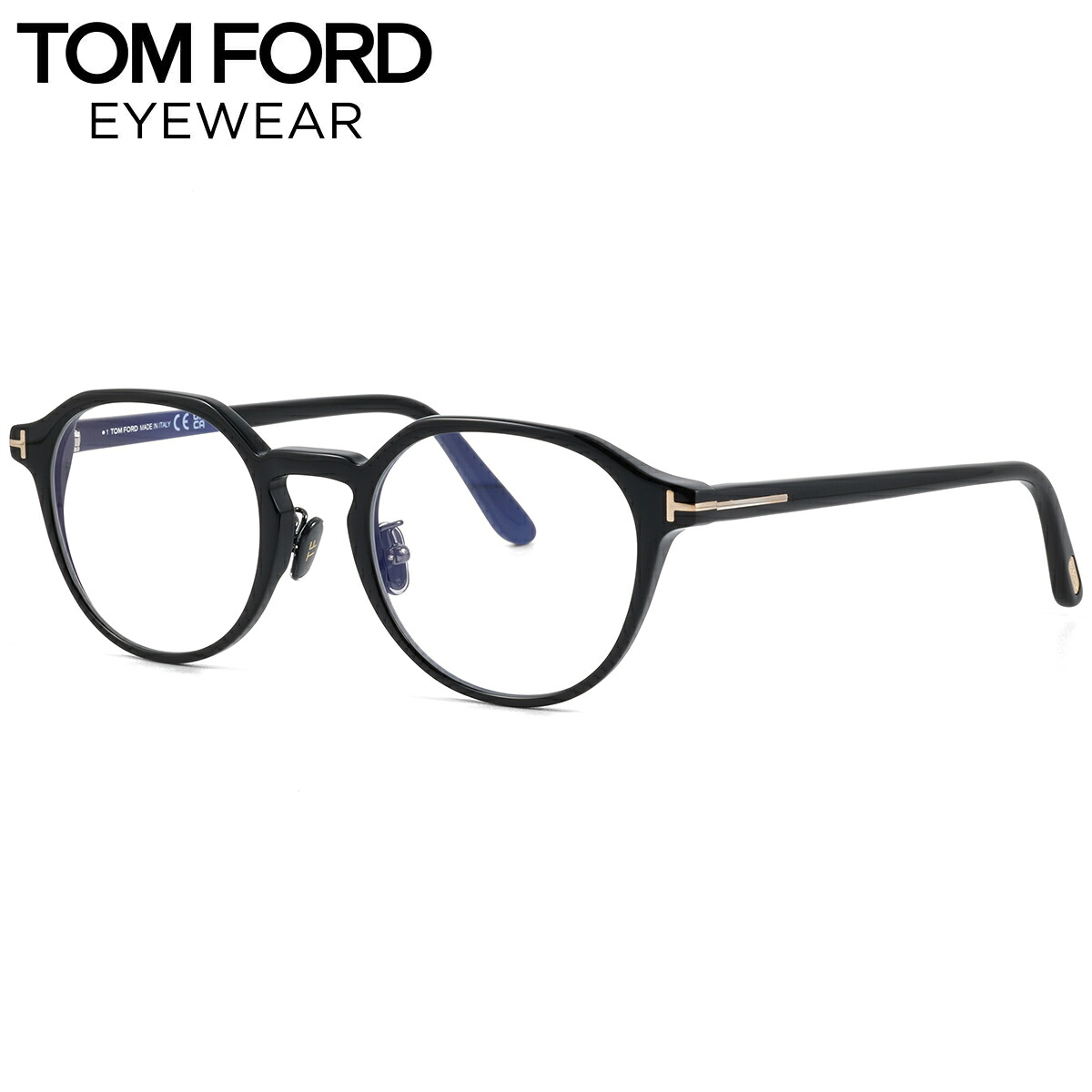 トムフォード TF5924D-B 001 51 メガネ 伊達メガネレンズ付 TOM FORD 伊達メガネレンズ ブルーライトカット BLUE BLOCK COLLECTION ブルーブロック MADE IN ITALY メンズ レディース|電脳眼鏡