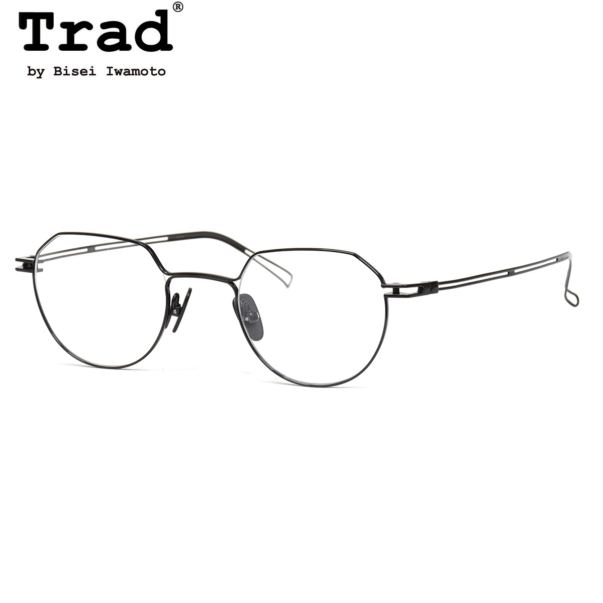 トラッド バイ ビセイイワモト TRB-2503 MUSICA BK 47 メガネ TRAD by bisei iwamoto 日本製 国産 MADE IN JAPAN メンズ レディース
