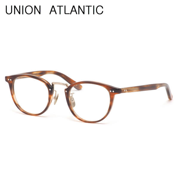 ユニオンアトランティック メガネ UA3619 BRS 46 UNION ATLANTIC AMIPARIS アミパリ セルロイド ササ柄 日本製 鯖江 Made in Japan メンズ レディース|電脳眼鏡