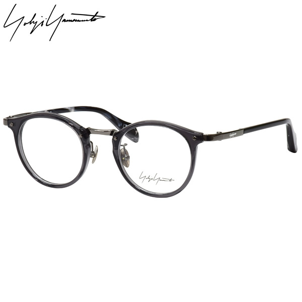 【新品】Yohji Yamamoto 伊達メガネ 鼈甲柄 ラウンド メタル 新品】Yohji Yamamoto 伊達メガネ 鼈甲柄 ラウンド メタル