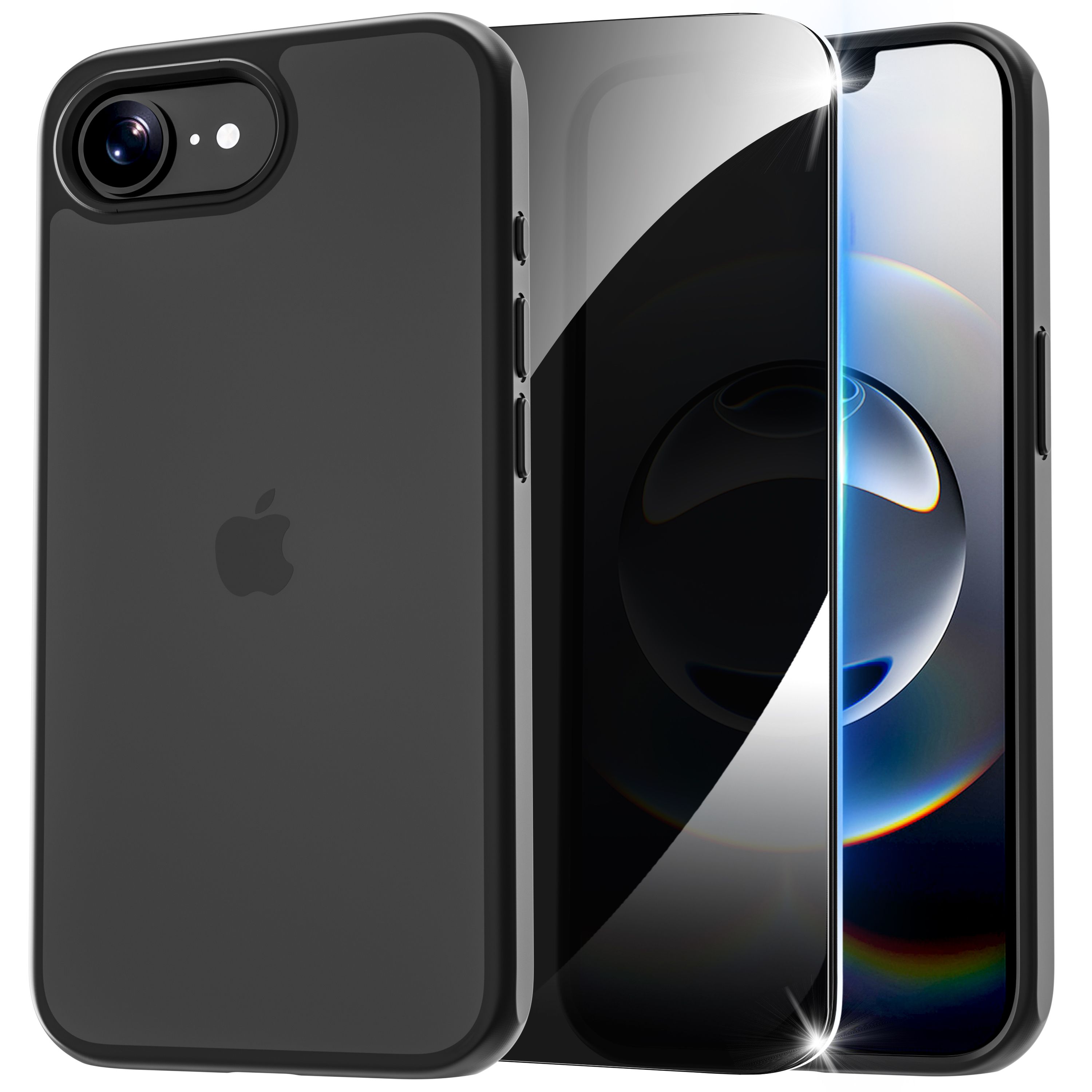iPhone 16e 128GB【本体】【フィルム付き】【ケース付き】 Amazon.co.jp: iPhone 16e ケース ブラック ガラスフィルム付き