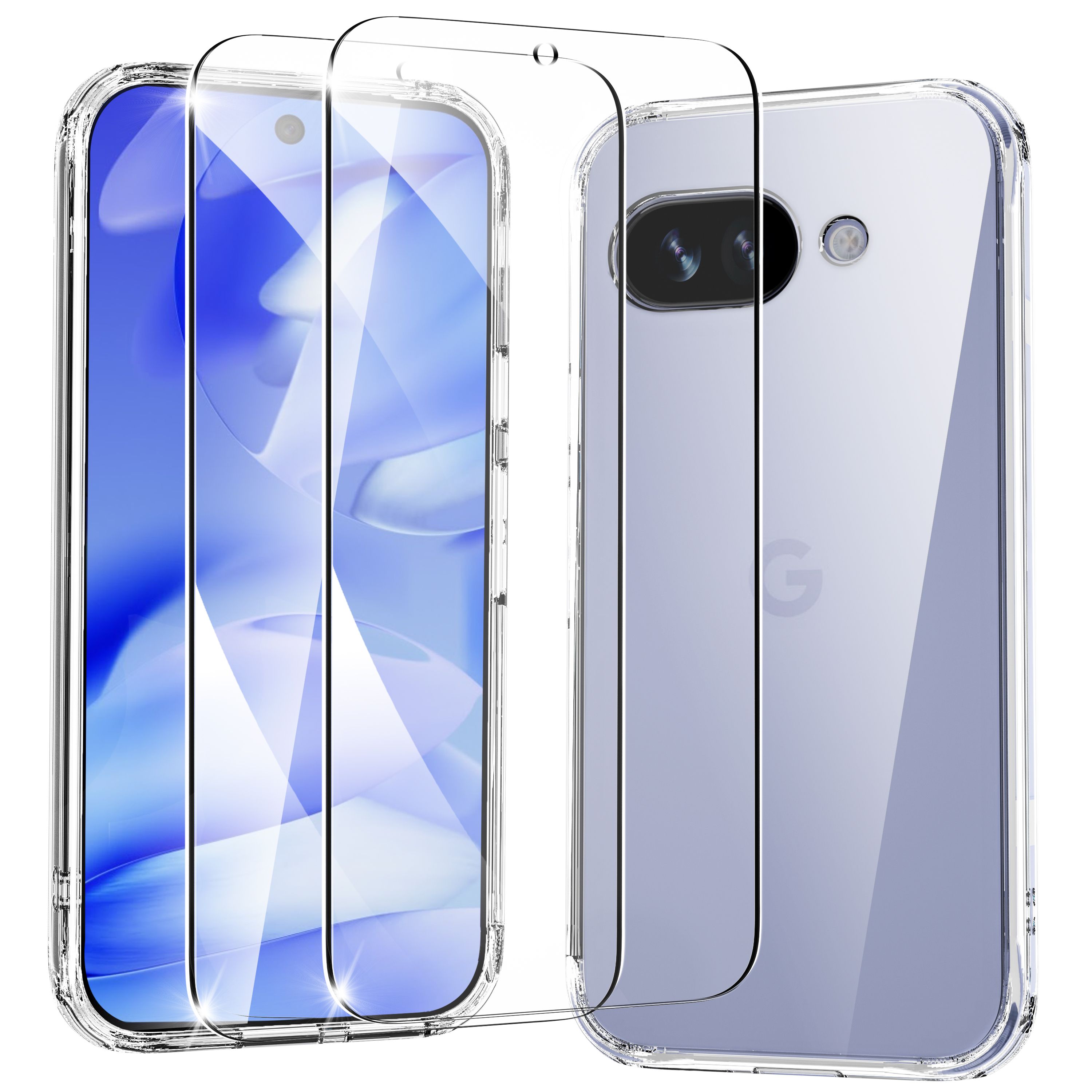 在庫処分 半額 楽天市場】Google Pixel 9a ケース + ガラスフイルム付き（2枚入 携帯電話本体