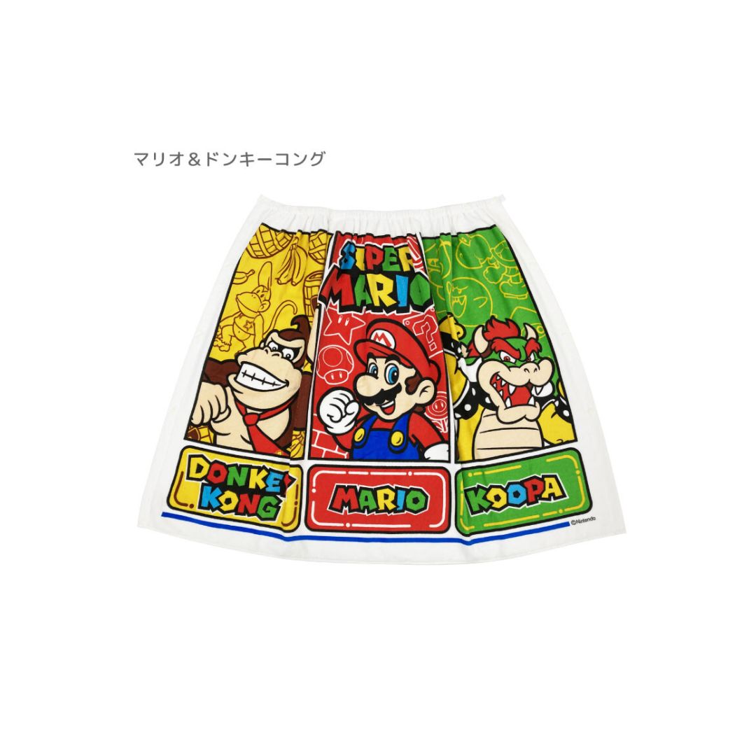 ラップタオル スーパーマリオ マリオ＆ドンキーコング　綿100％　 巻きタオル80cm