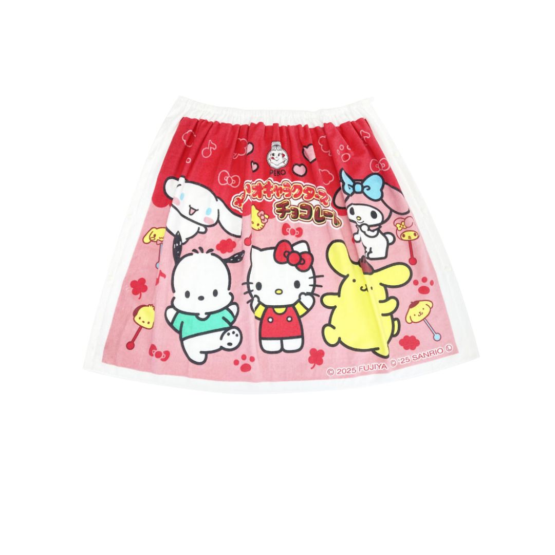 サンリオキャラクターズチョコレート　SANRIO　綿100％　 巻きタオル80cm