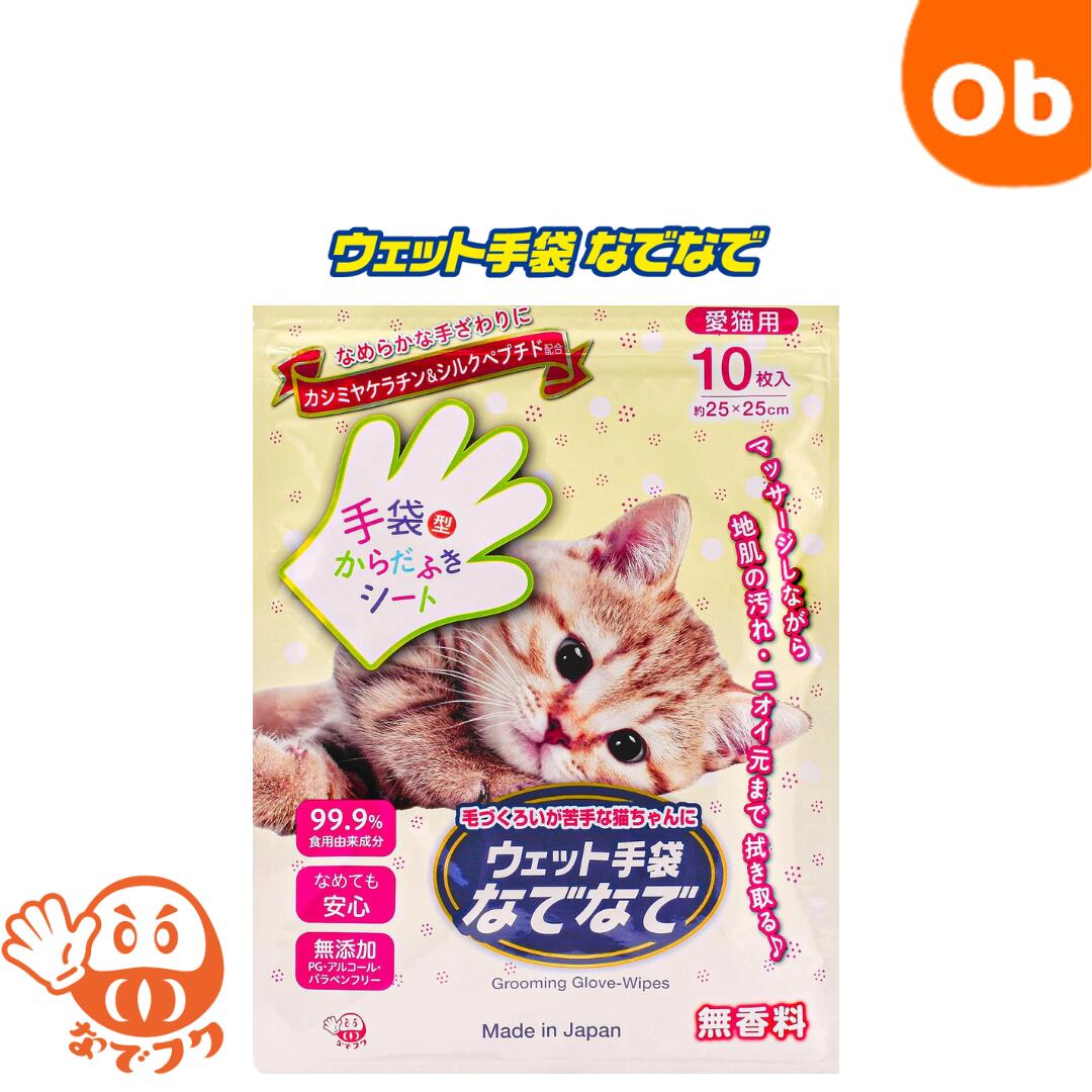 トリートメント手袋　なでなで 10枚入 ケア 拭きシート