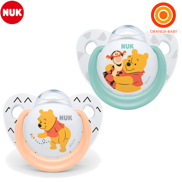 楽天市場 400円クーポン配布中 Nuk ヌーク おしゃぶり 消毒ケース付き 6 18カ月くまのプーさん Orange Baby