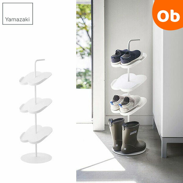市場 山崎実業 ホワイト Tower キッズ シューズラック 4足収納 タワー 市場 山崎実業 ホワイト Tower キッズ シューズラック 4足収納 タワー