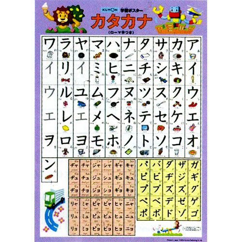 kumon games alphabet Rakuten  katakana learning BABY: Kumon posters ORANGE