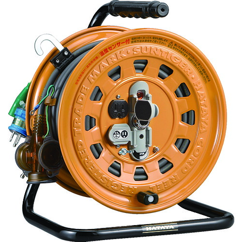 ハタヤ 逆配電型コードリール マルチテモートリール単相１００Ｖアース付２７＋６ｍ TGM-130K 【106-1844】