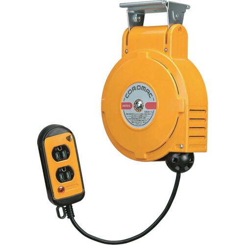 ハタヤ コードマックS 単相100V 6m アース付 CSS-061WK 【106-5173】|オレンジ便利