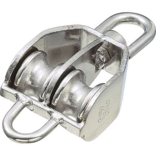 水本 滑車 ステンレス 豆ブロック２車ベケ付 参考使用荷重７０ｋｇｆ A-1275 【111-2402】