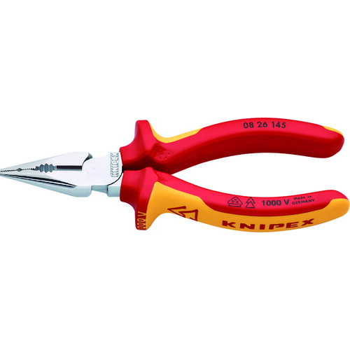 ＫＮＩＰＥＸ １０００Ｖ絶縁ニードルノーズペンチ １４５ｍｍ 0826-145 【116-3229】 5,450円