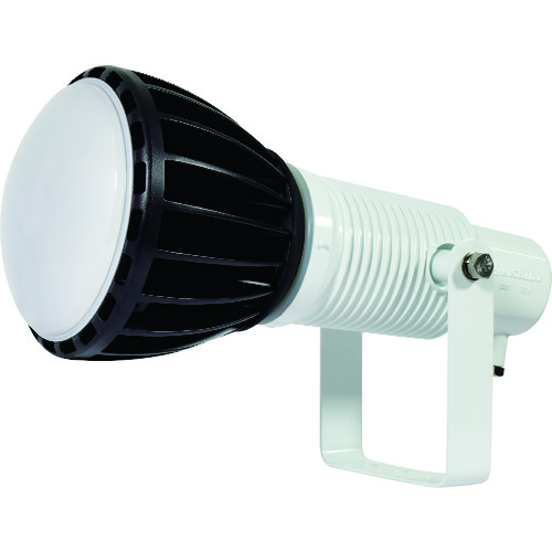 日動 エコビックLED投光器100W 常設用 ワイド アース付 電線2m 本体白、電球黒 ATL-E100J-WW-50K 【161-8917】|オレンジ便利