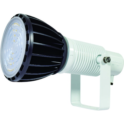 日動 エコビックＬＥＤ投光器１００Ｗ 常設用 スポット アース付 電線２ｍ 本体白、電球黒 ATL-E100J-SW-50K 【162-0472】