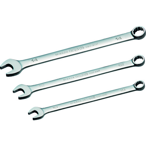 ネプロス コンビネーションスパナ ロングコンビネーションレンチ 二面幅２４ｍｍ 全長３７５ｍｍ NMS2L-24 【167-6446】