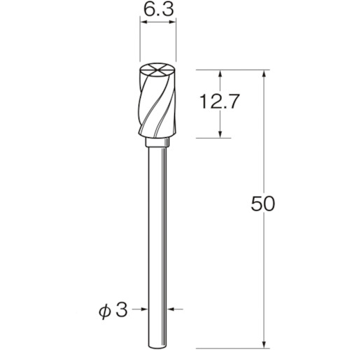 リューター 軽合金用超硬カッター K7321 【168-4481】