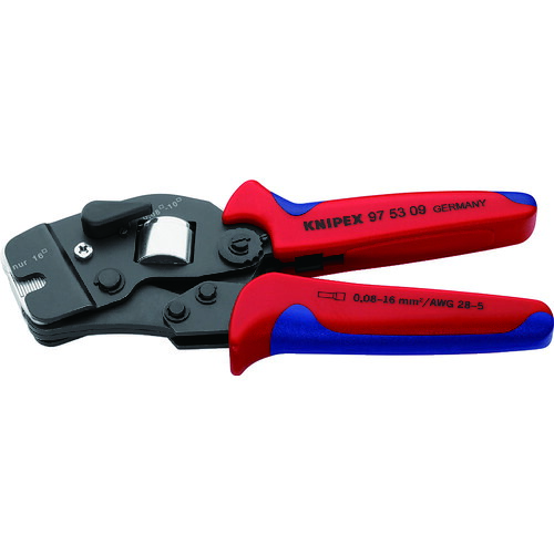 KNIPEX 9753−09 ワイヤーエンドスリーブ圧着ペンチ 9753-09 【195-5235】|オレンジ便利