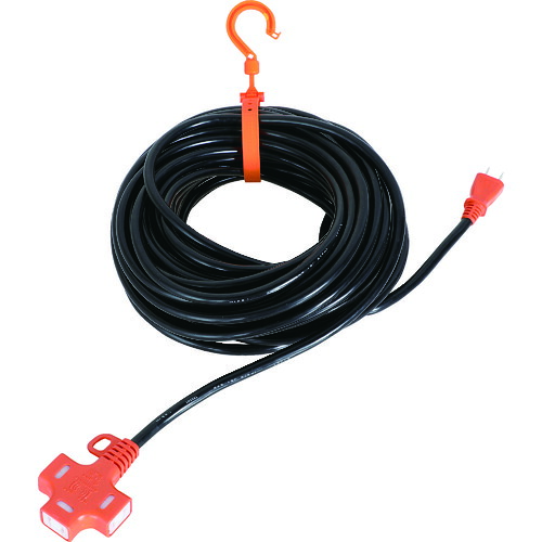 ＴＲＵＳＣＯ 抜け止めマルチタップ延長コード ２０ｍ TKC-ND20 【207-2450】