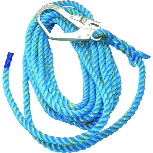 まつうら 青色ニューテトロン親綱（垂直用） １６ｍｍΦ×２０ｍ 片側フック付 NEW-TETORON-1620BLUE 【215-8045】