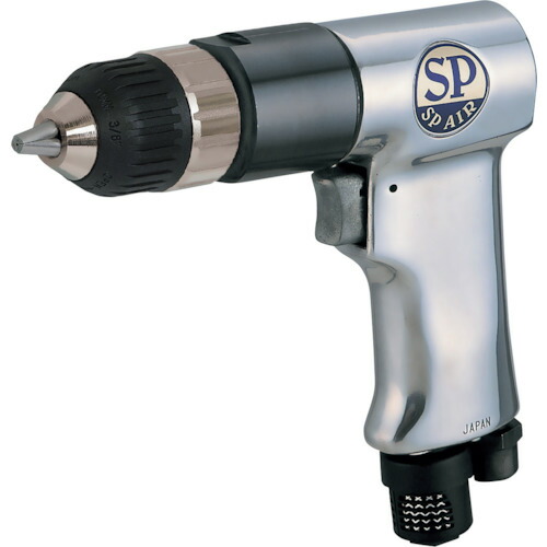 SP エアードリル(キーレスチャック) サイレンサー付 SP−1522KL SP-1522KL 【249-2707】|オレンジ便利