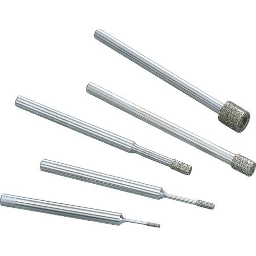 ナカニシ 内研用極小径電着ダイヤモンド・ＣＢＮバー シャンク径φ３ 刃径０．１ｍｍ 12011 【297-8172】