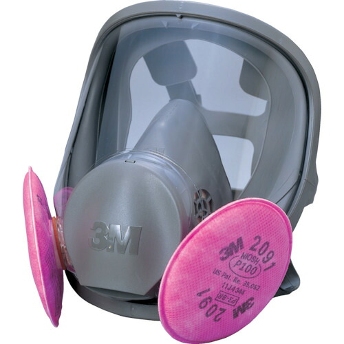 ３Ｍ 取替式防じんマスク ６０００Ｆ／２０９１&minus;ＲＬ３ Ｌサイズ 6000F/2091-RL3L 【324-1858】｜オレンジ便利