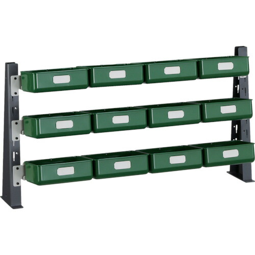 ＴＲＵＳＣＯ ＵＰＲ型ライトビンラック卓上用 Ｋ－２０ＨＸ１２個 UPR-ML1803KL 【330-4574】
