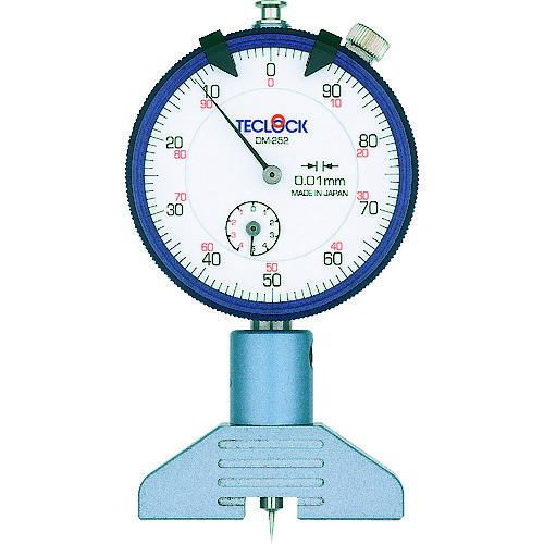 テクロック ダイヤルデプスゲージ 測定範囲凹０～５／凸０～４ｍｍ DM-252 【331-0990】