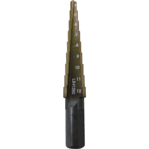 エビ ステージドリル Ｔｉｎコーティング ９段 軸径１０ｍｍ ４－１２ LB412BG 【335-6469】
