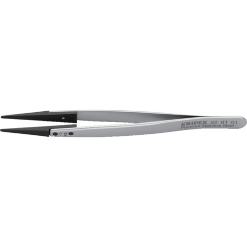 ＫＮＩＰＥＸ ＥＳＤチップ交換式ピンセット １３０ｍｍ 9281-01 【337-2654】
