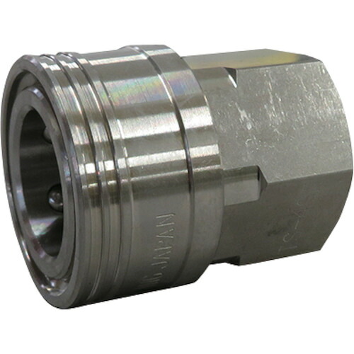 フローバル 両路開放型クイックカップリング ＴＳ&minus;８ＳＦ（ＳＵＳ３０４） TS-8SF(SUS304) 【352-9638】｜オレンジ便利