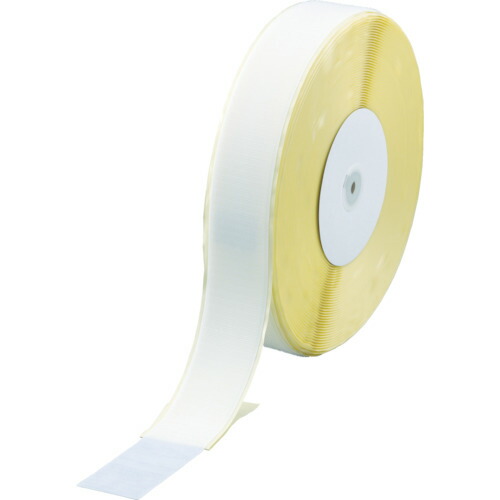 ＴＲＵＳＣＯ マジックテープ［［Ｒ下］］ 糊付Ａ側 幅５０ｍｍＸ長さ２５ｍ 白 TMAN-5025-W 【361-9427】