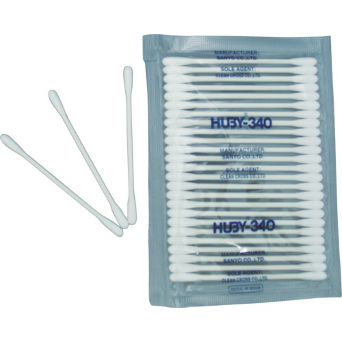 ＨＵＢＹ ＨＵＢＹ ３インチ 工業用綿棒（先端砲弾型）ＣＡ－００２ＭＢ （２５００本入） CA-002MB 【365-1908】