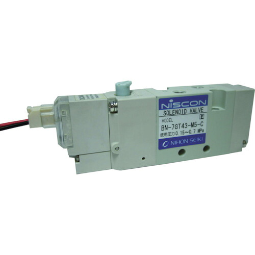 日本精器 ４方向電磁弁 Ｍ５シングルＤＣ２４Ｖ７ＧＴ BN-7GT43-M5-C-F24 【395-4421】