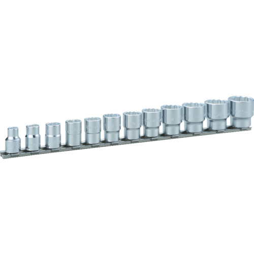 ＴＯＮＥ ソケットセット（１２角・ホルダー付） １２ｐｃｓ 差込角９．５ｍｍ HD312A 【396-4418】