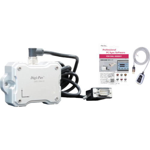 ジェーエスビ Digi−pas DWL5000XY Pro−Version 高性能2軸デジタル傾斜センサー ±0.01° 2-05021-99 【458-6828】|オレンジ便利