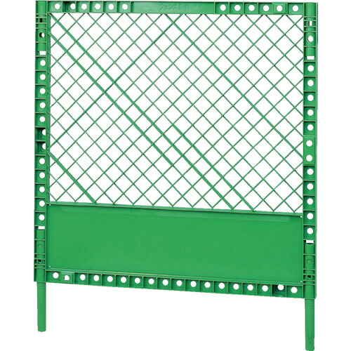 サンコー 工事用フェンス プラスチックフェンスＳ－１（脚付きセット） ８０５９７２ グリーン 緑 S1 GN 【459-3740】